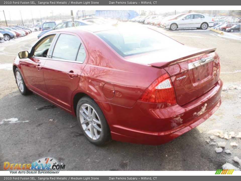 2010 Ford Fusion SEL Sangria Red Metallic / Medium Light Stone Photo #10