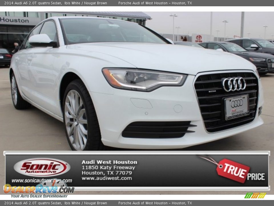 2014 Audi A6 2.0T quattro Sedan Ibis White / Nougat Brown Photo #1