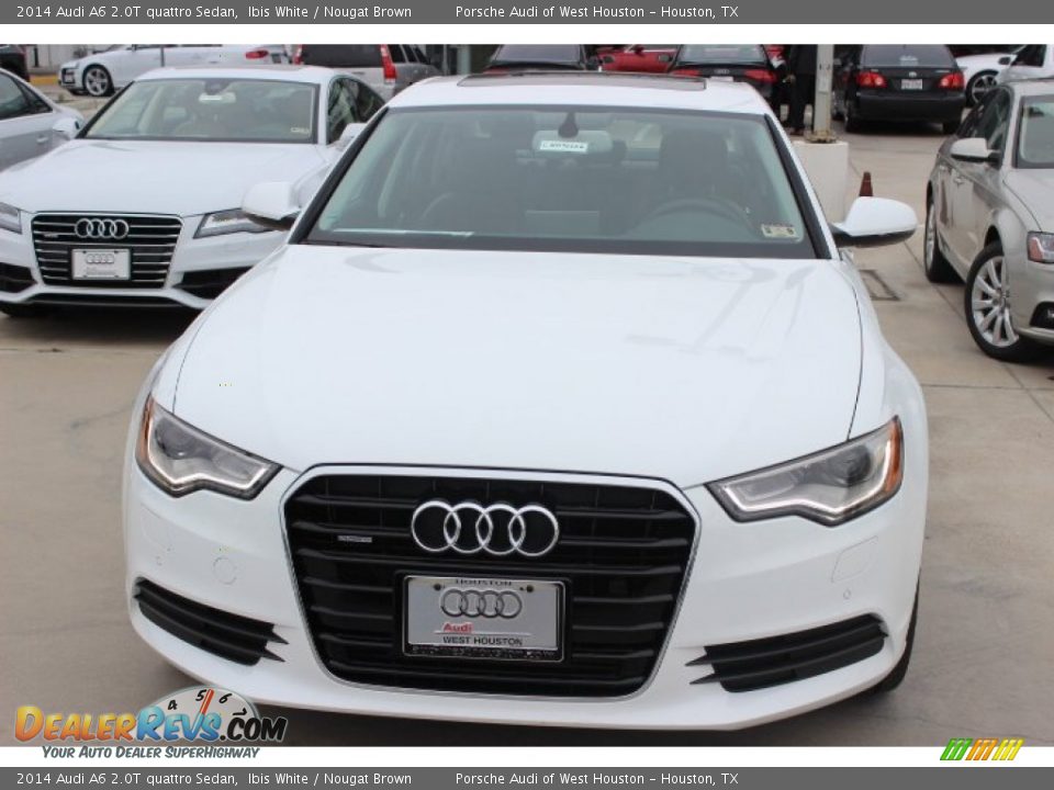 2014 Audi A6 2.0T quattro Sedan Ibis White / Nougat Brown Photo #2