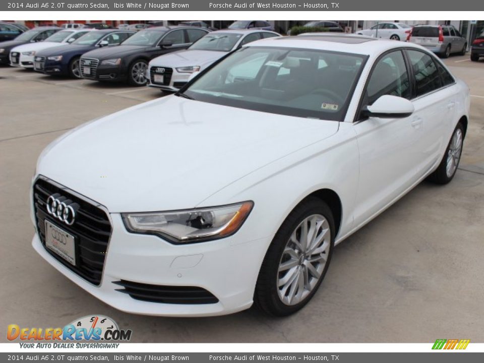 2014 Audi A6 2.0T quattro Sedan Ibis White / Nougat Brown Photo #3