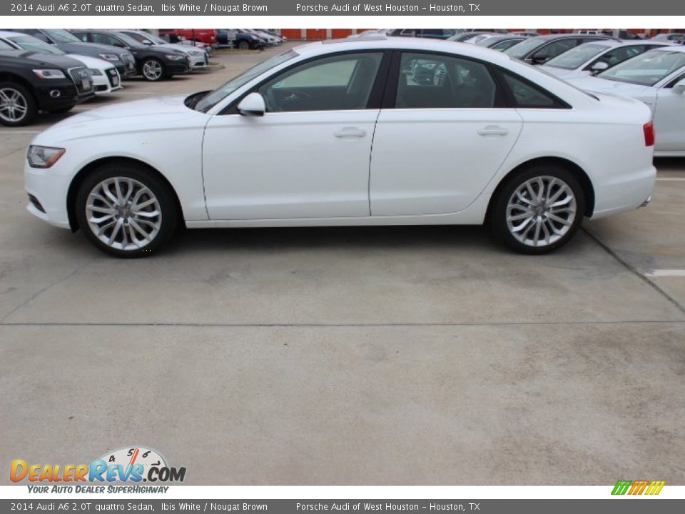 2014 Audi A6 2.0T quattro Sedan Ibis White / Nougat Brown Photo #4