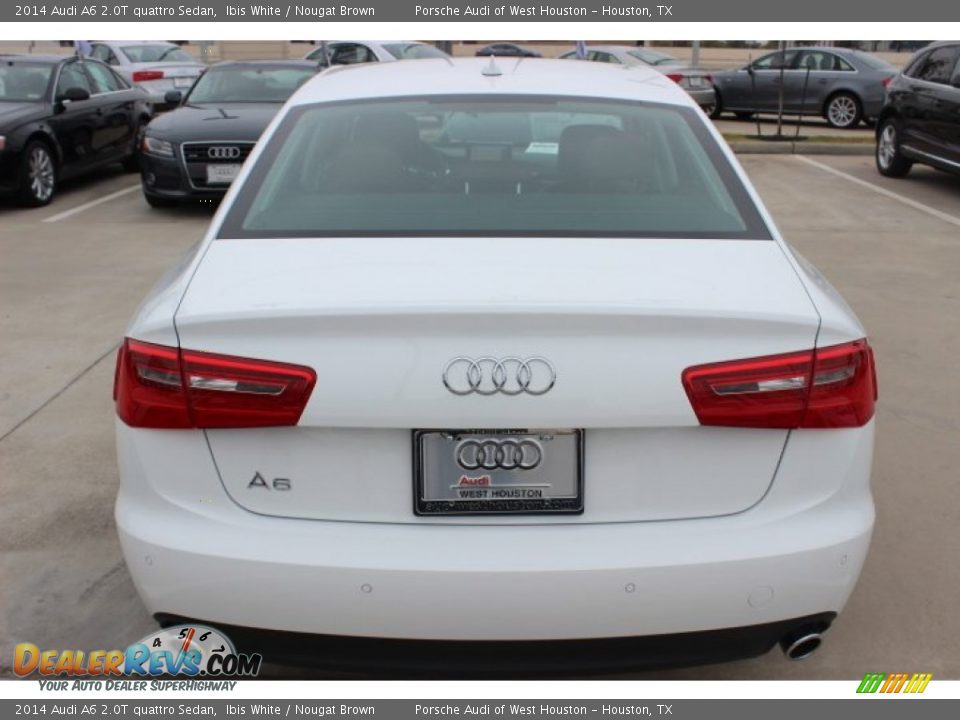 2014 Audi A6 2.0T quattro Sedan Ibis White / Nougat Brown Photo #6