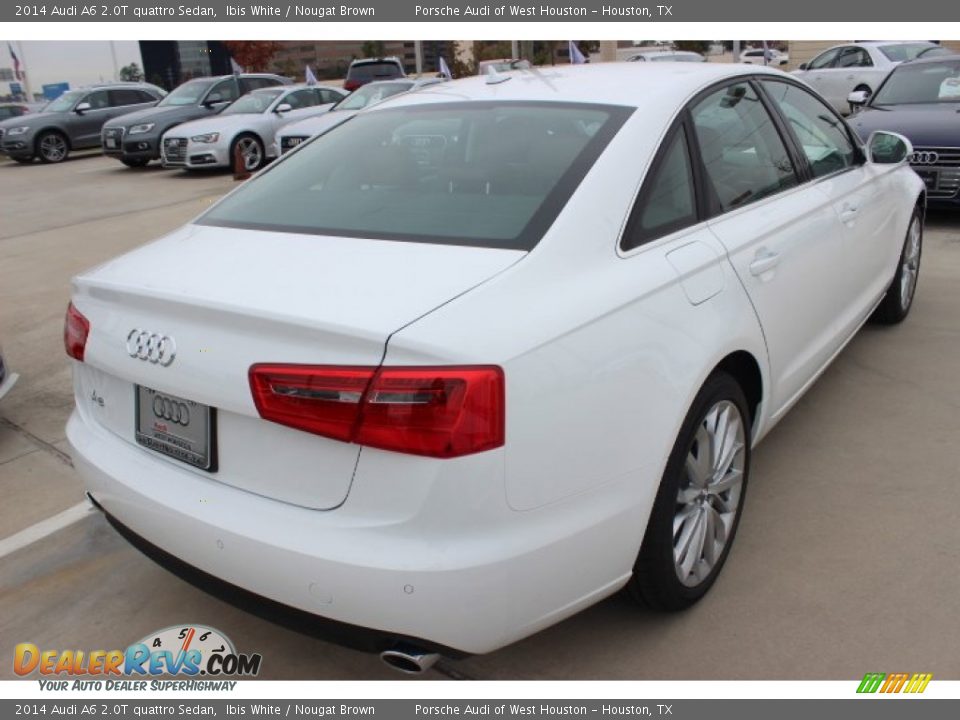 2014 Audi A6 2.0T quattro Sedan Ibis White / Nougat Brown Photo #7