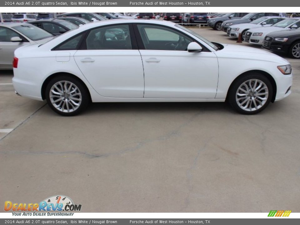 2014 Audi A6 2.0T quattro Sedan Ibis White / Nougat Brown Photo #8