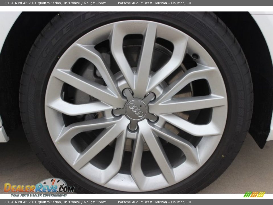 2014 Audi A6 2.0T quattro Sedan Ibis White / Nougat Brown Photo #9