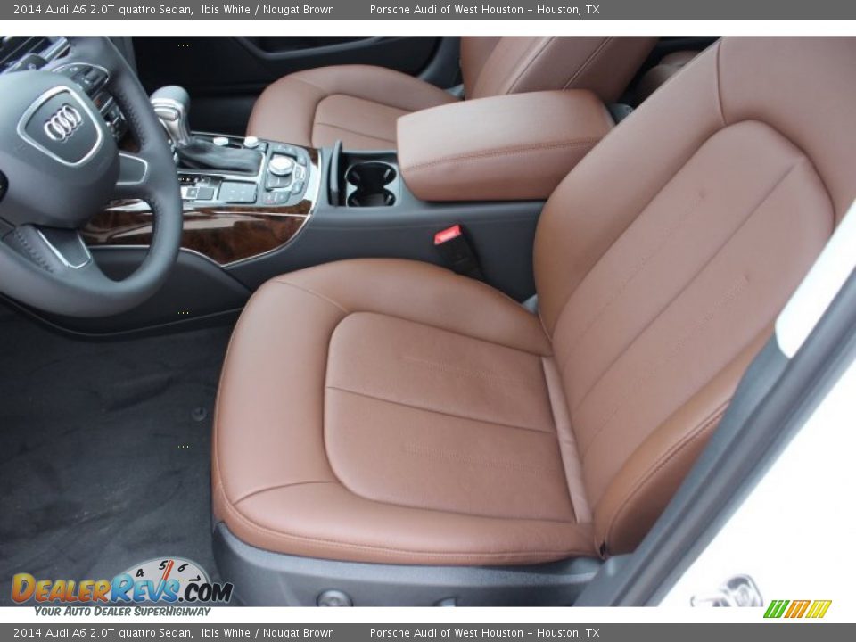 2014 Audi A6 2.0T quattro Sedan Ibis White / Nougat Brown Photo #13