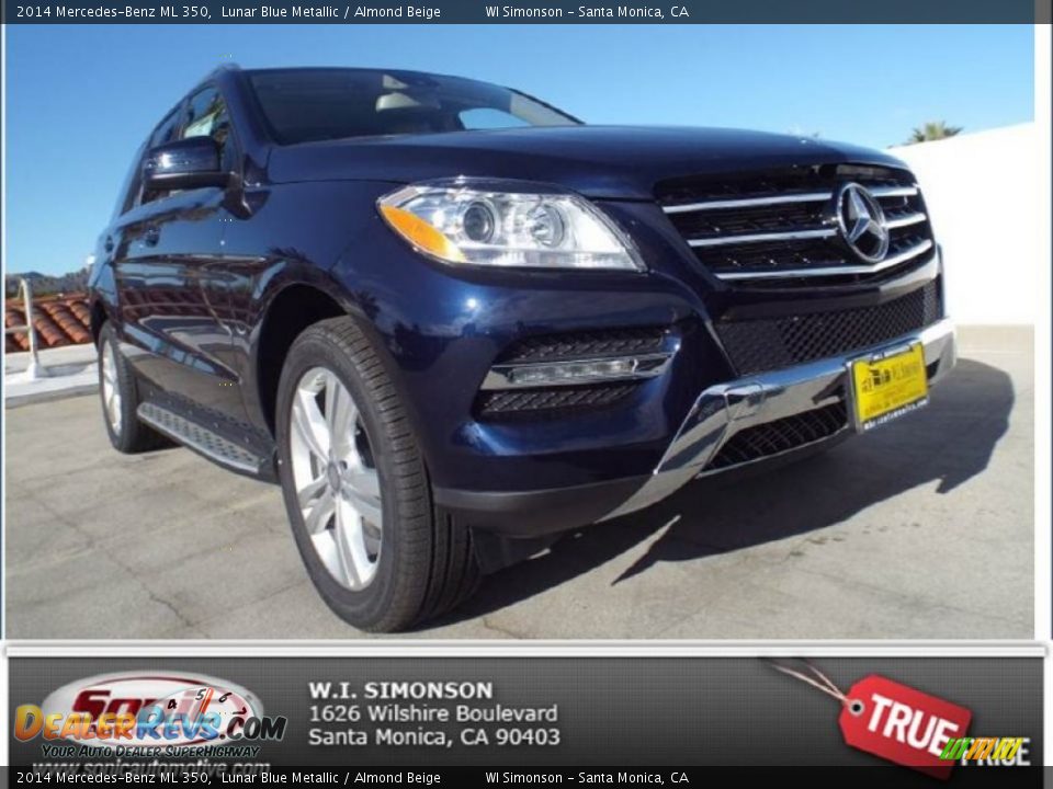 2014 Mercedes-Benz ML 350 Lunar Blue Metallic / Almond Beige Photo #1