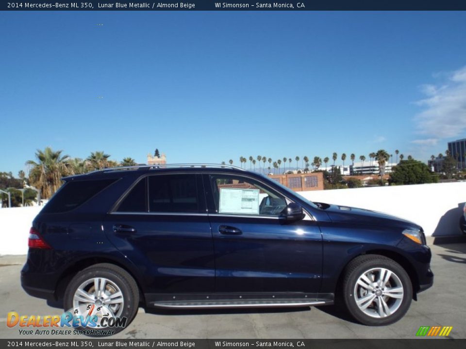 2014 Mercedes-Benz ML 350 Lunar Blue Metallic / Almond Beige Photo #3