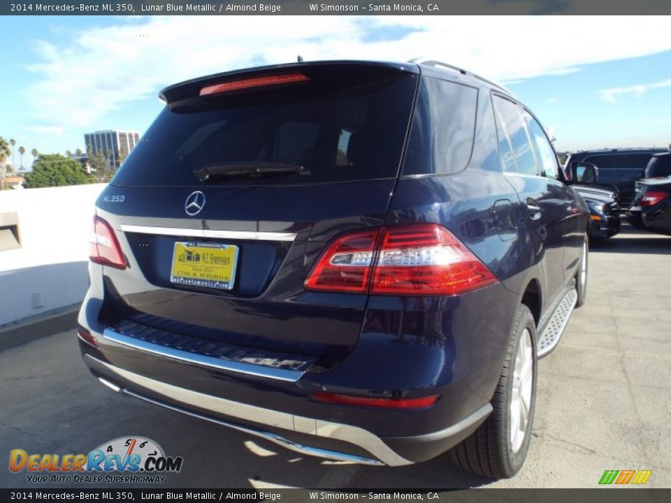 2014 Mercedes-Benz ML 350 Lunar Blue Metallic / Almond Beige Photo #4