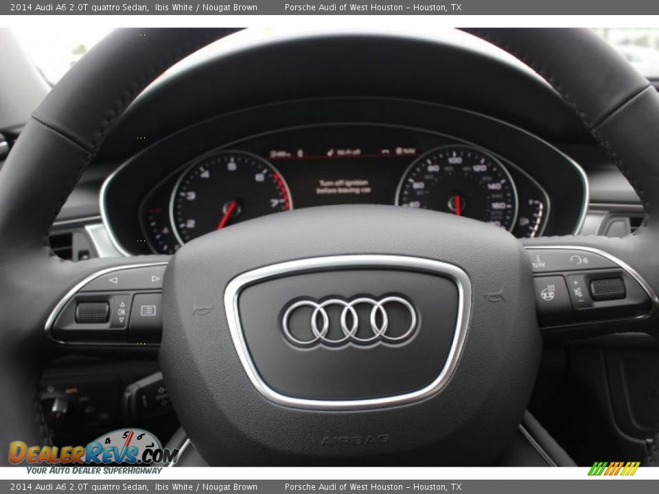 2014 Audi A6 2.0T quattro Sedan Ibis White / Nougat Brown Photo #28