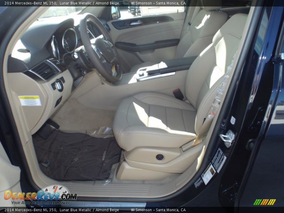 2014 Mercedes-Benz ML 350 Lunar Blue Metallic / Almond Beige Photo #7