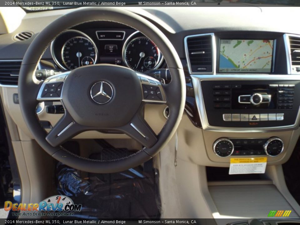 2014 Mercedes-Benz ML 350 Lunar Blue Metallic / Almond Beige Photo #9