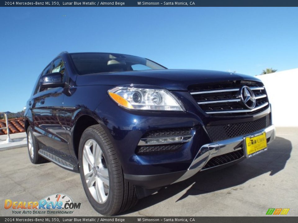 2014 Mercedes-Benz ML 350 Lunar Blue Metallic / Almond Beige Photo #11