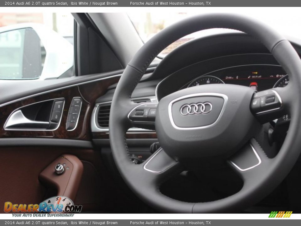 2014 Audi A6 2.0T quattro Sedan Ibis White / Nougat Brown Photo #34