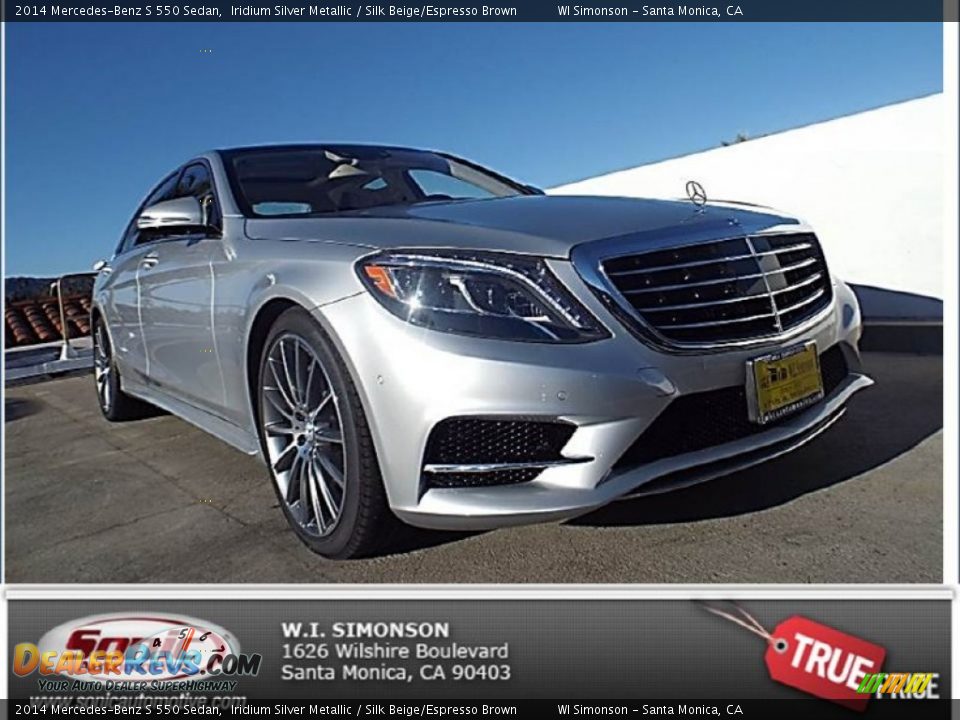 2014 Mercedes-Benz S 550 Sedan Iridium Silver Metallic / Silk Beige/Espresso Brown Photo #1