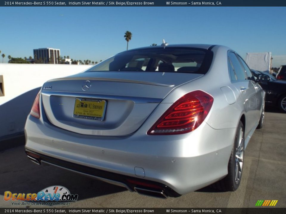 2014 Mercedes-Benz S 550 Sedan Iridium Silver Metallic / Silk Beige/Espresso Brown Photo #4