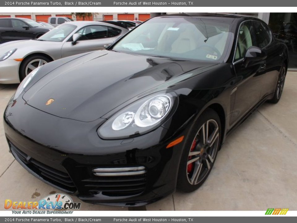 2014 Porsche Panamera Turbo Black / Black/Cream Photo #3