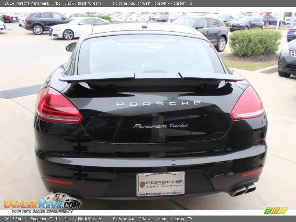 2014 Porsche Panamera Turbo Black / Black/Cream Photo #6