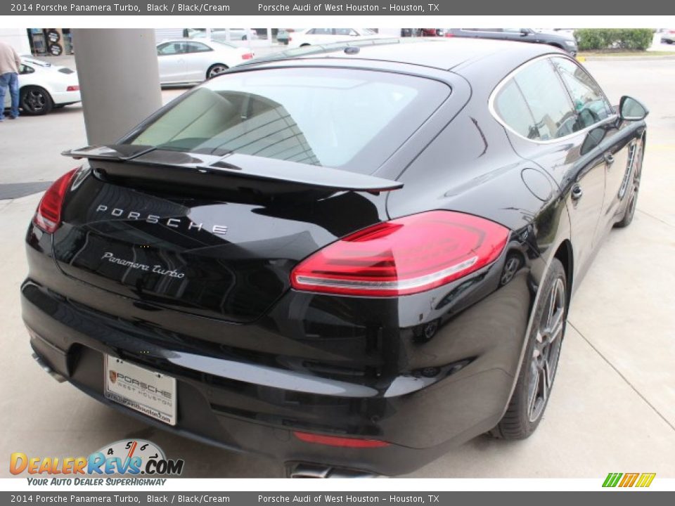 2014 Porsche Panamera Turbo Black / Black/Cream Photo #7