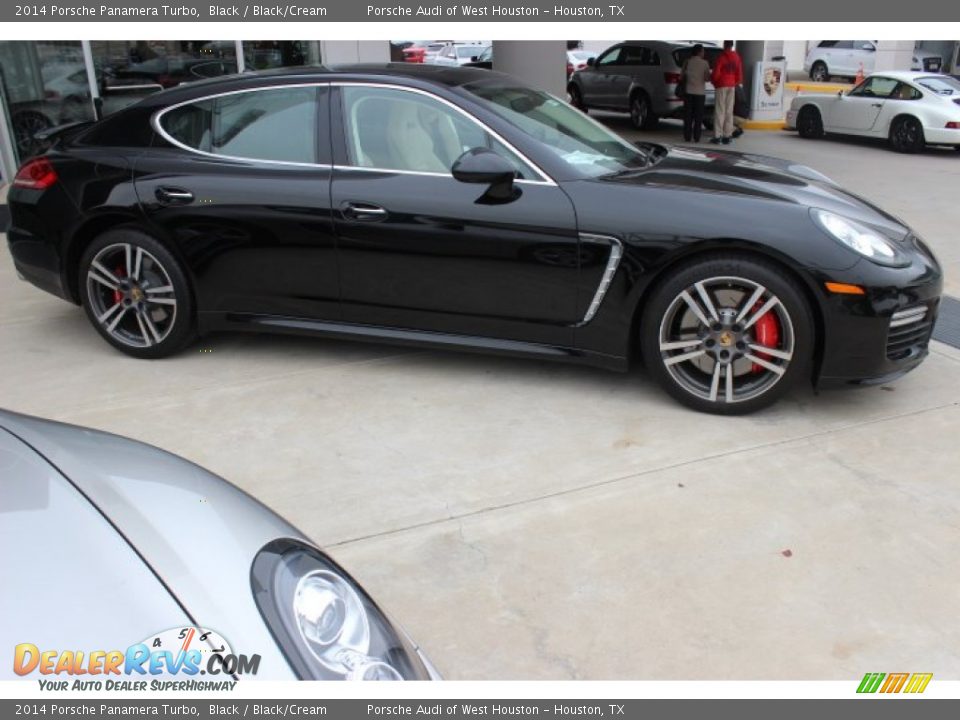 2014 Porsche Panamera Turbo Black / Black/Cream Photo #8