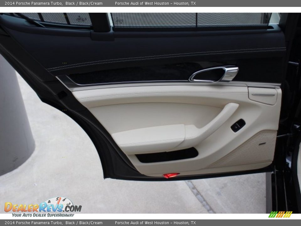 2014 Porsche Panamera Turbo Black / Black/Cream Photo #30