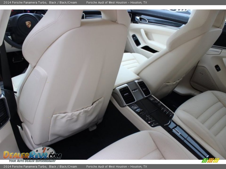 2014 Porsche Panamera Turbo Black / Black/Cream Photo #32
