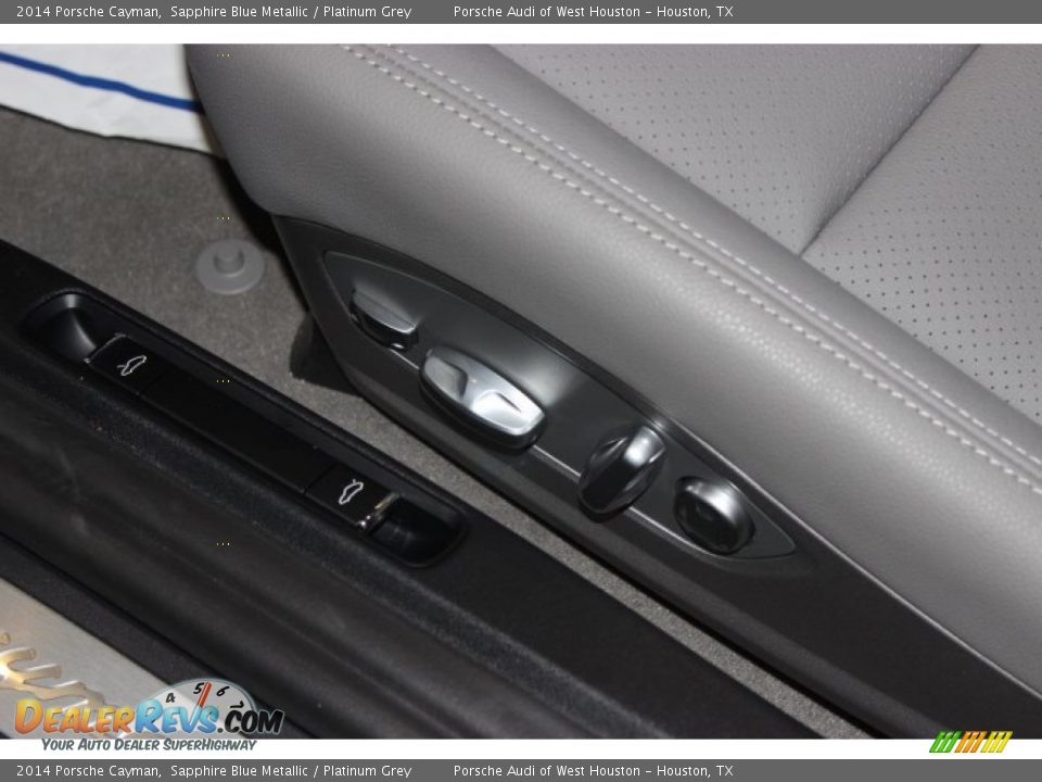 2014 Porsche Cayman Sapphire Blue Metallic / Platinum Grey Photo #15