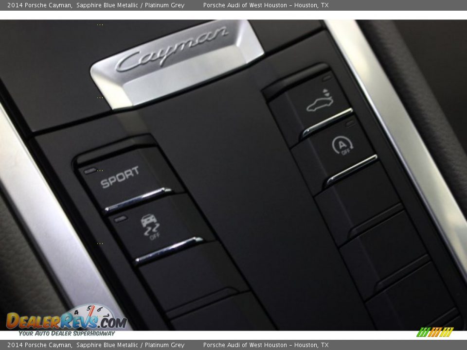 2014 Porsche Cayman Sapphire Blue Metallic / Platinum Grey Photo #23