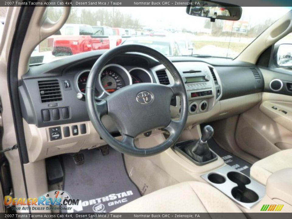 2007 Toyota Tacoma Access Cab 4x4 Desert Sand Mica / Taupe Photo #13