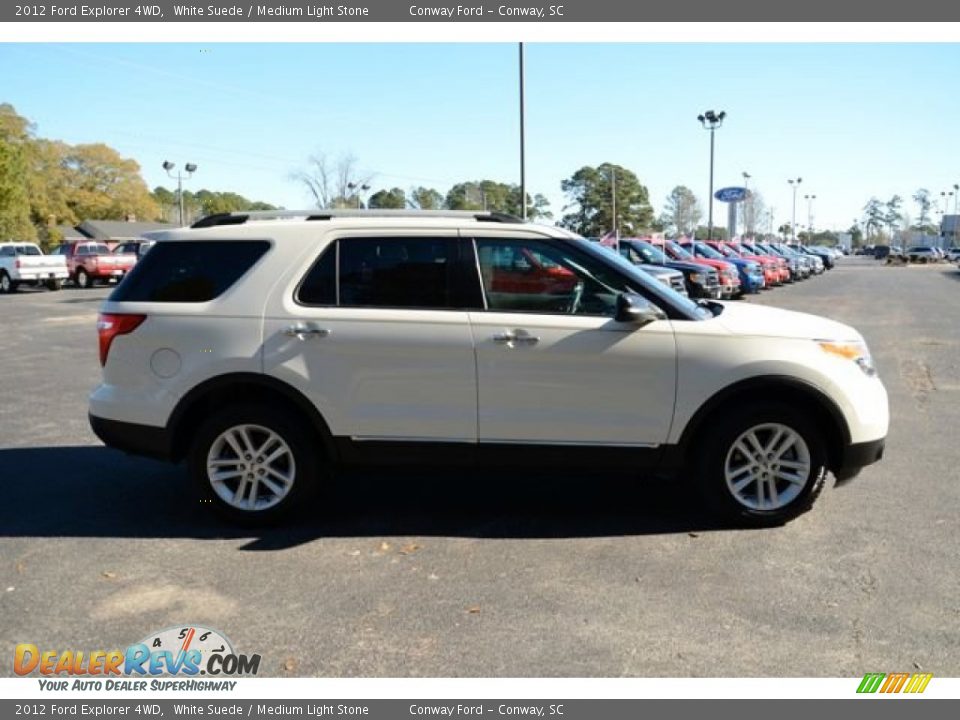 2012 Ford Explorer 4WD White Suede / Medium Light Stone Photo #4