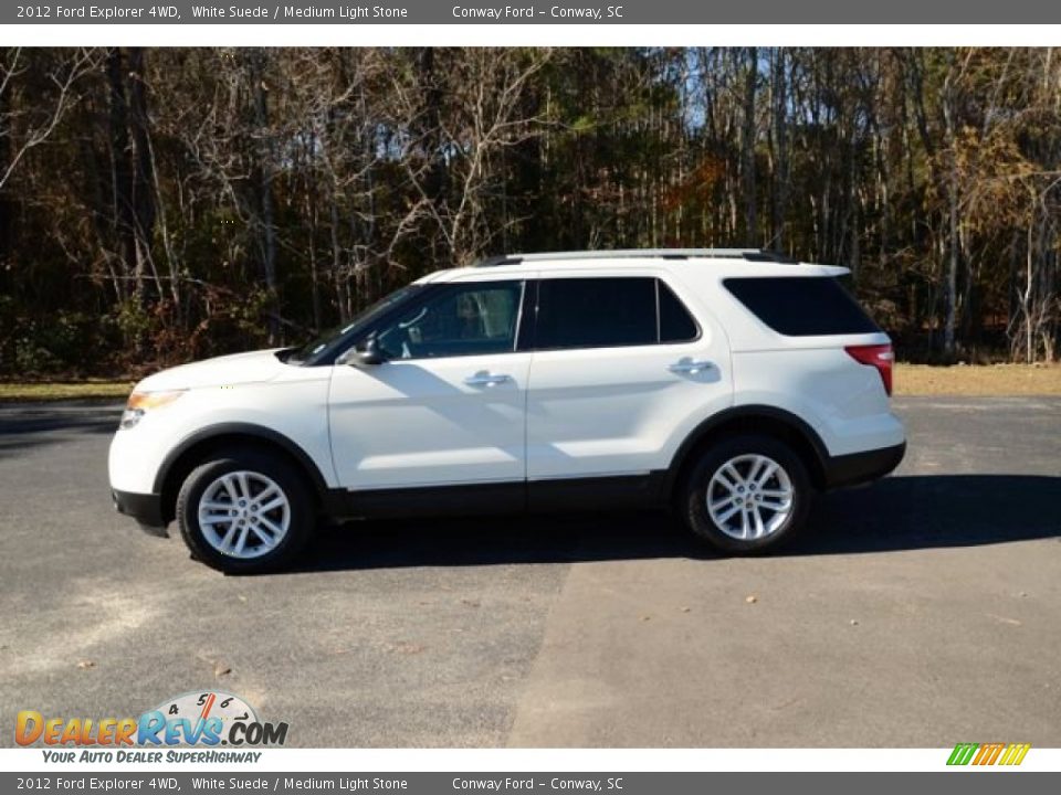 2012 Ford Explorer 4WD White Suede / Medium Light Stone Photo #8