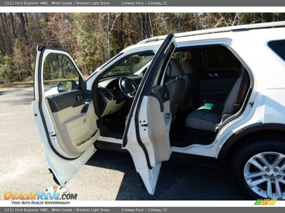 2012 Ford Explorer 4WD White Suede / Medium Light Stone Photo #10