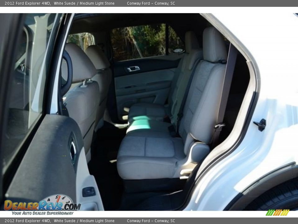 2012 Ford Explorer 4WD White Suede / Medium Light Stone Photo #11
