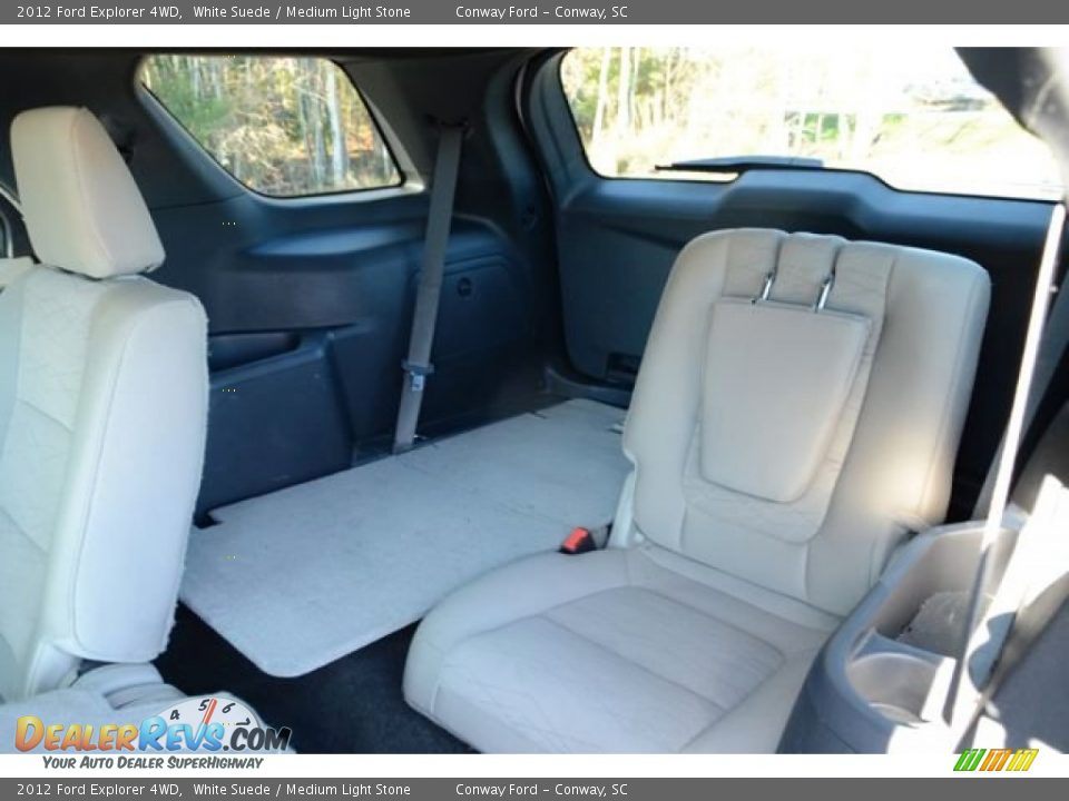 2012 Ford Explorer 4WD White Suede / Medium Light Stone Photo #12