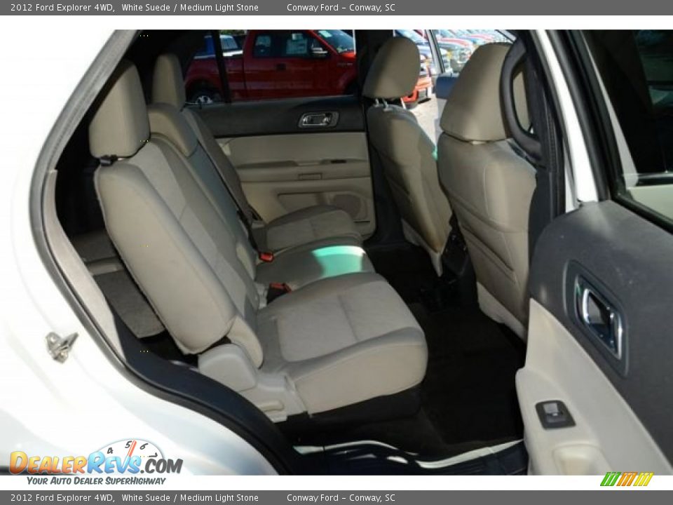 2012 Ford Explorer 4WD White Suede / Medium Light Stone Photo #16