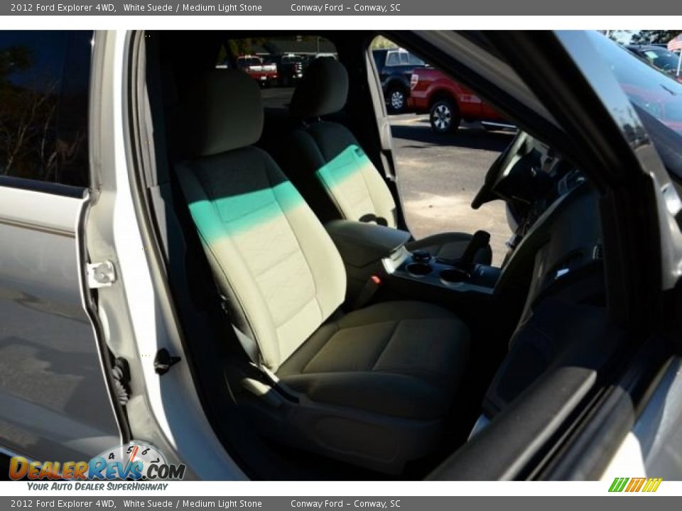 2012 Ford Explorer 4WD White Suede / Medium Light Stone Photo #17