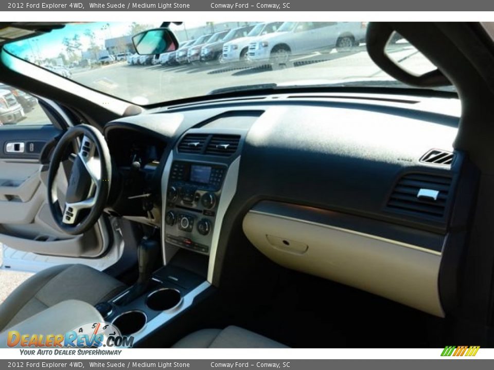 2012 Ford Explorer 4WD White Suede / Medium Light Stone Photo #18