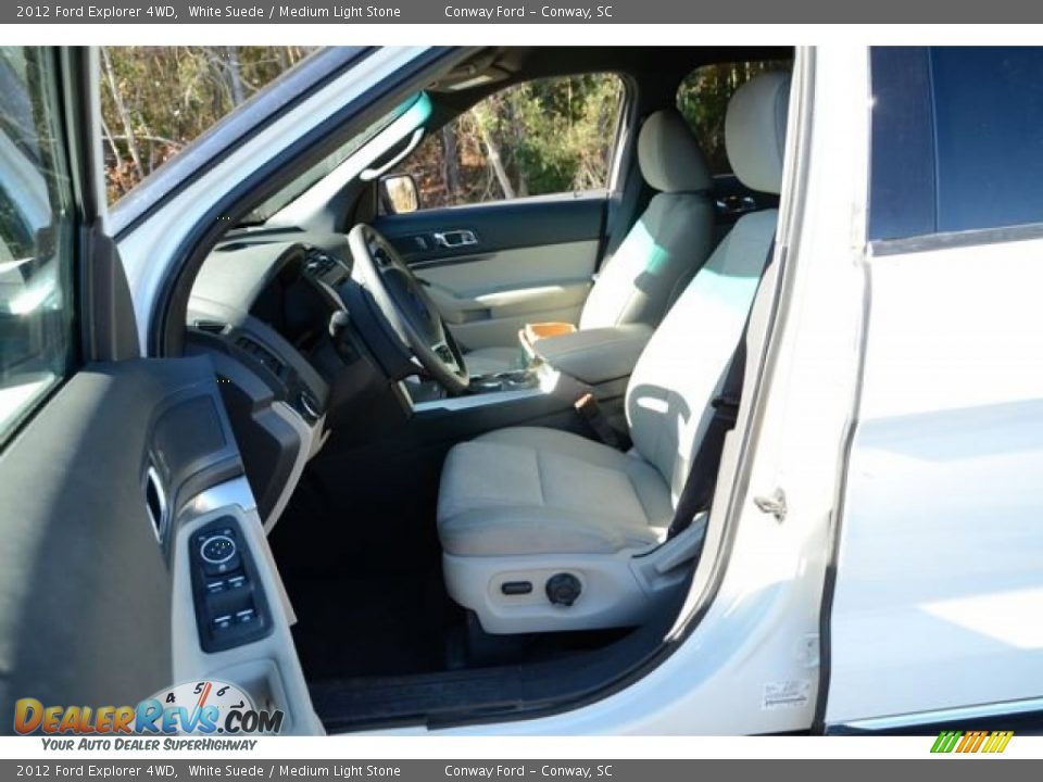 2012 Ford Explorer 4WD White Suede / Medium Light Stone Photo #19