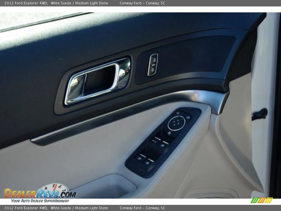 2012 Ford Explorer 4WD White Suede / Medium Light Stone Photo #21