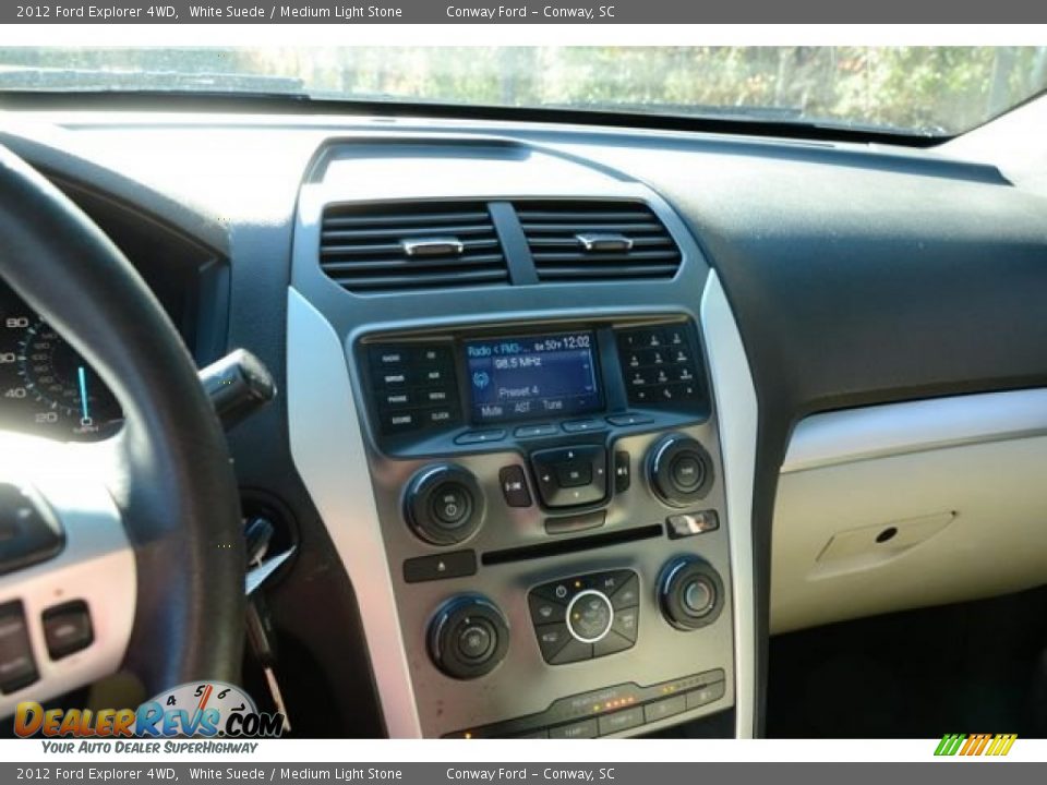 2012 Ford Explorer 4WD White Suede / Medium Light Stone Photo #25