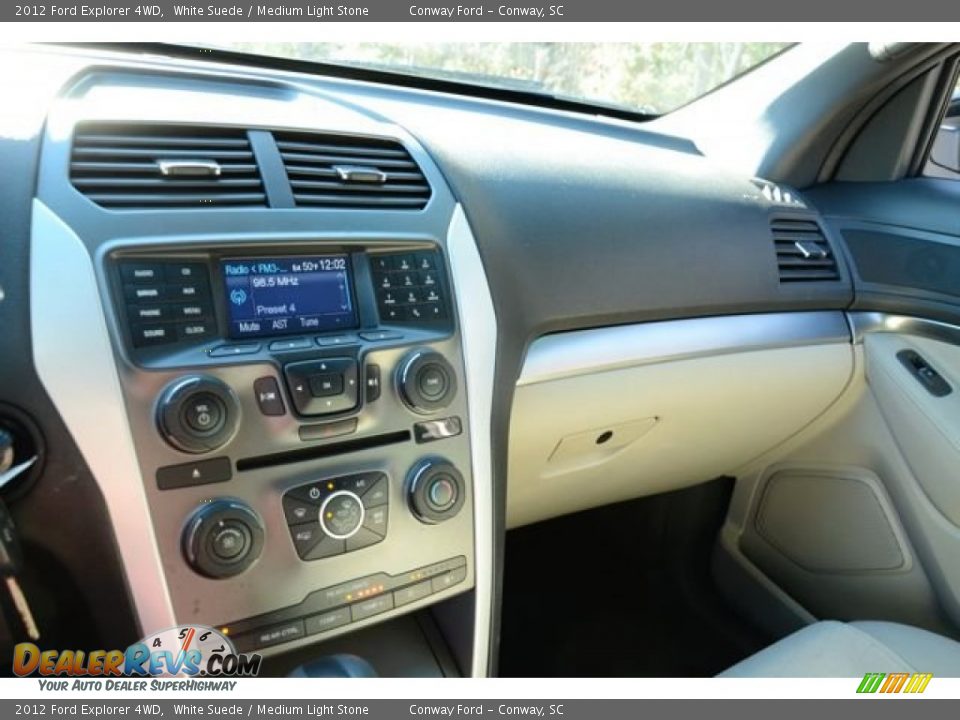 2012 Ford Explorer 4WD White Suede / Medium Light Stone Photo #27