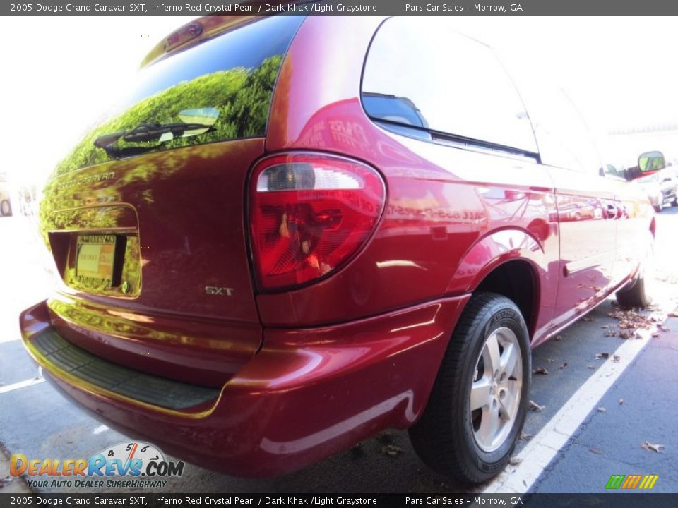 2005 Dodge Grand Caravan SXT Inferno Red Crystal Pearl / Dark Khaki/Light Graystone Photo #3