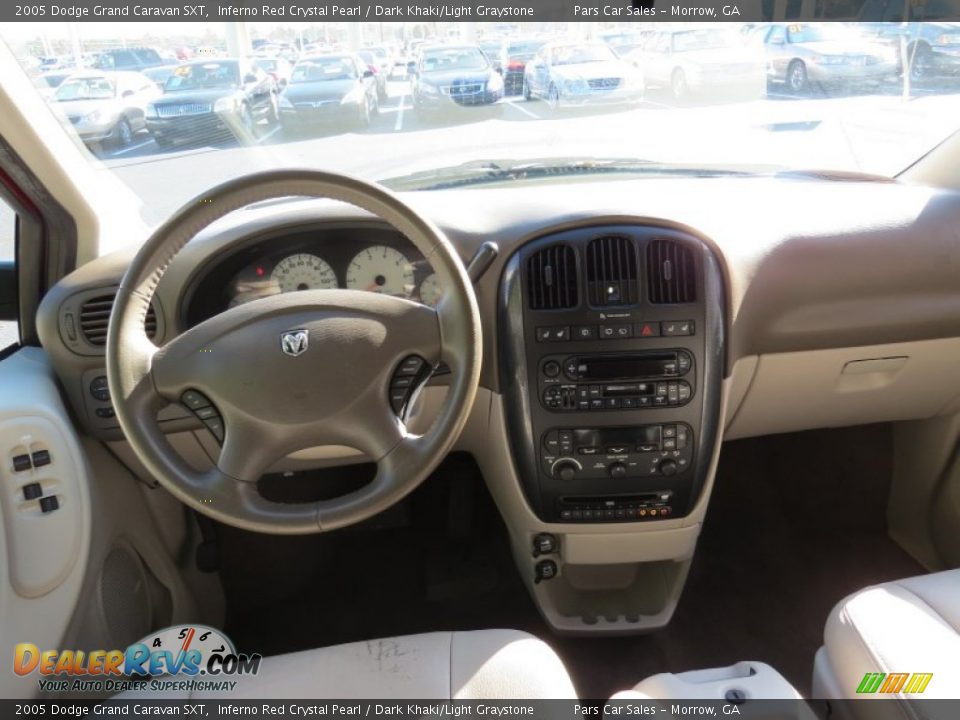 2005 Dodge Grand Caravan SXT Inferno Red Crystal Pearl / Dark Khaki/Light Graystone Photo #8