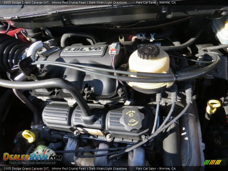 2005 Dodge Grand Caravan SXT Inferno Red Crystal Pearl / Dark Khaki/Light Graystone Photo #12