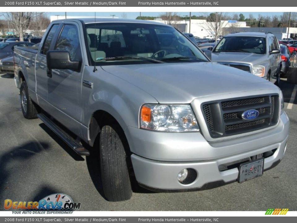 2008 Ford F150 XLT SuperCab Silver Metallic / Medium/Dark Flint Photo #2