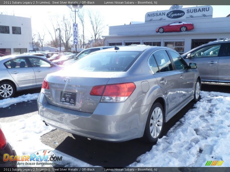 2011 Subaru Legacy 2.5i Limited Steel Silver Metallic / Off-Black Photo #6