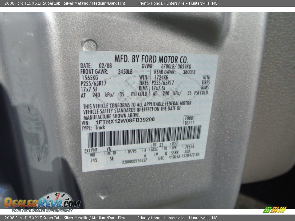 2008 Ford F150 XLT SuperCab Silver Metallic / Medium/Dark Flint Photo #7