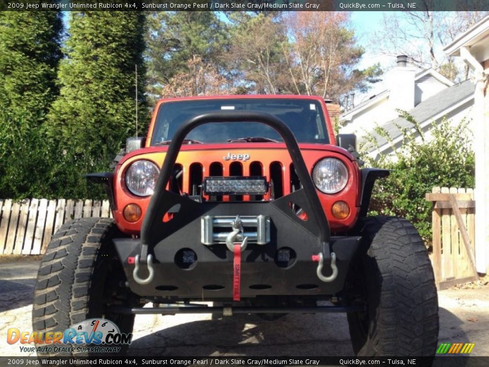 2009 Jeep Wrangler Unlimited Rubicon 4x4 Sunburst Orange Pearl / Dark Slate Gray/Medium Slate Gray Photo #2