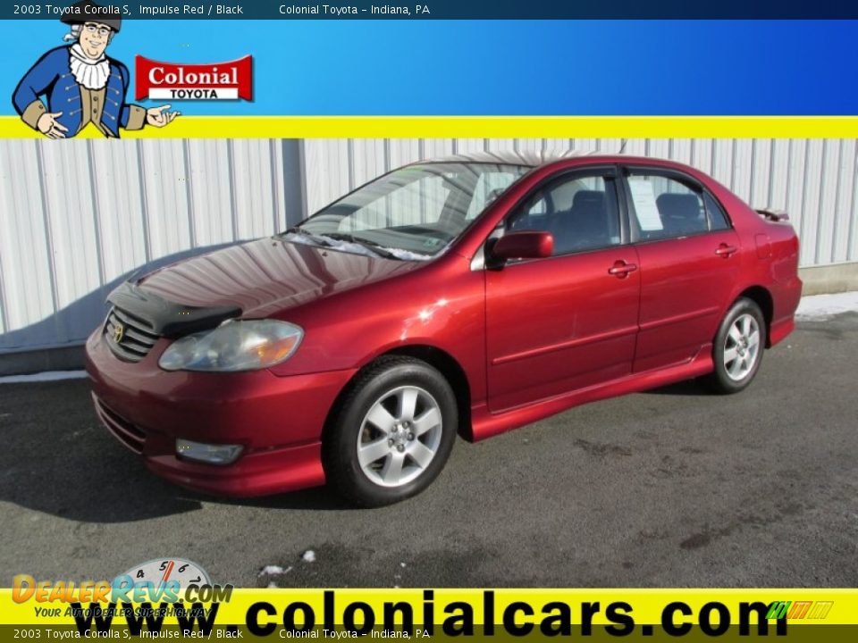 2003 Toyota Corolla S Impulse Red / Black Photo #1