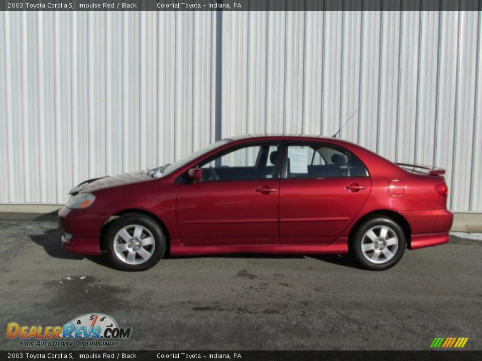 2003 Toyota Corolla S Impulse Red / Black Photo #2